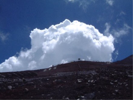 Looking upward toward clouds!