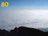 Looking down at cloud layer.