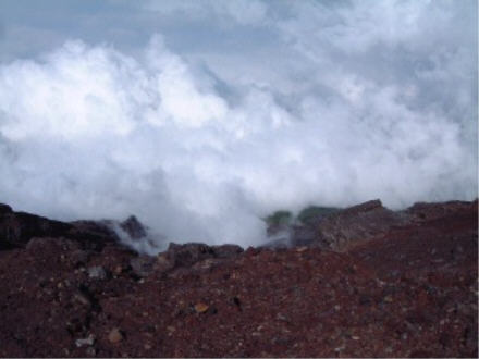 Looking down the side to cloud layer.