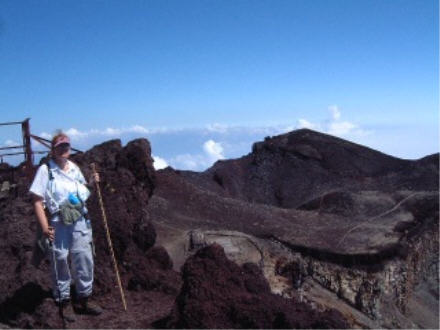 Highest point of Mt. Fuji, 3,776 meters or 12,390 feet.
